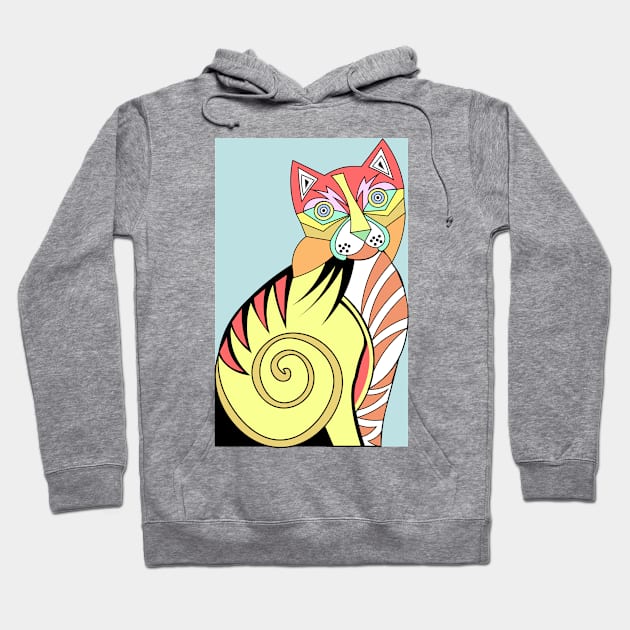 Abstract Big Cat Hoodie by Picasolover